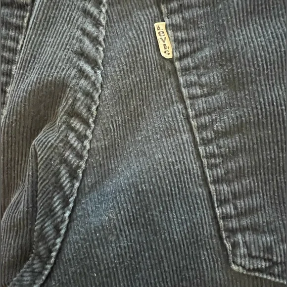 Vintage 70’s Levi’s 646 Navy Blue Corduroy Mid-Rise Semi Flare Jeans - Picture 5 of 10